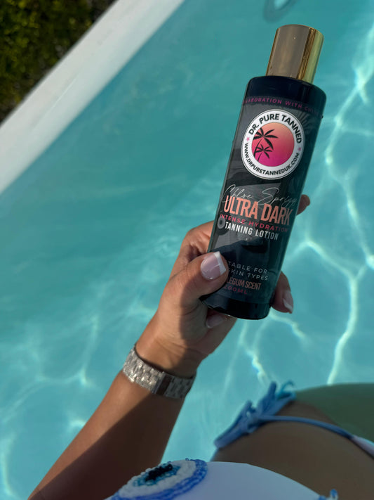 Chloe Spriggs x Dr Pure Tanned. Bubblegum Tanning Lotion