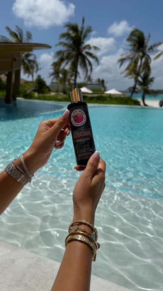 Chloe Spriggs x Dr Pure Tanned. Bubblegum Tanning Lotion